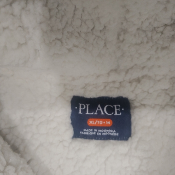 Sherpa jacket sweatshirt Hooded fleece Zip up boys Youth - Picture 6 of 12